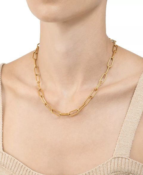 Adorina  Women's Gold 14k Gold-Plated Wide Chunky Paperclip Chain 18" Necklace | Adorina  in Lebanon