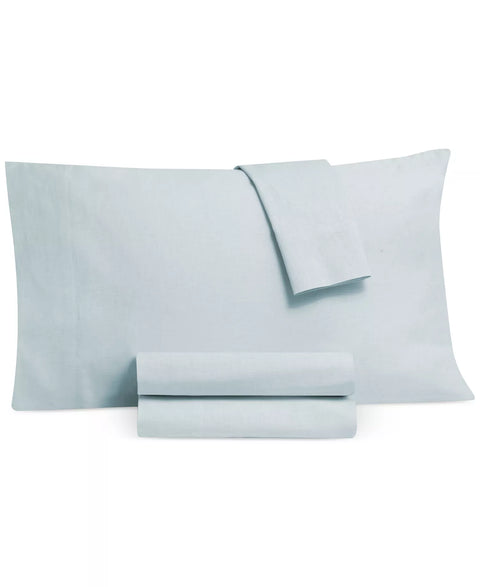 Tranquil Home California King Ice Blue Smooth Comfort 100% Cotton 4-pcs Bed Sheet Set | Tranquil Home In Lebanon