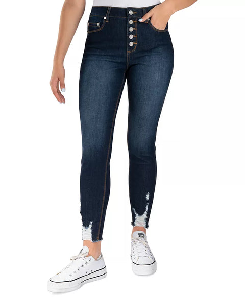 Indigo Rein Women's Dark Blue Curvy High Rise Skinny Ankle Jeans | Indigo Rein in Lebanon