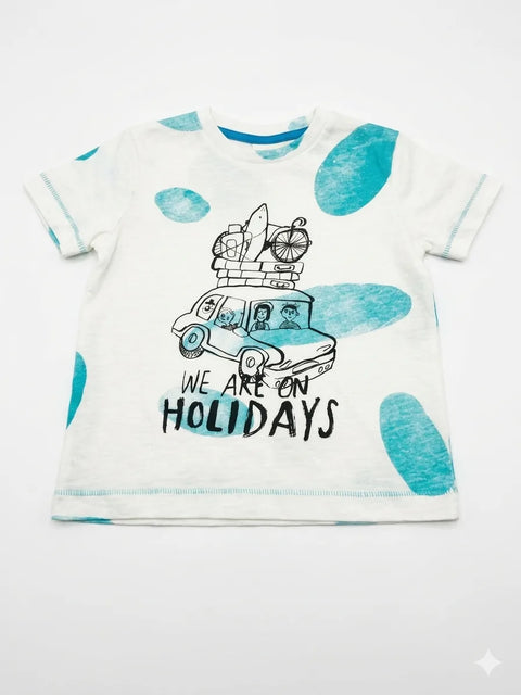 Zara Baby Boy's White Printed T-Shirt | Zara In Lebanon