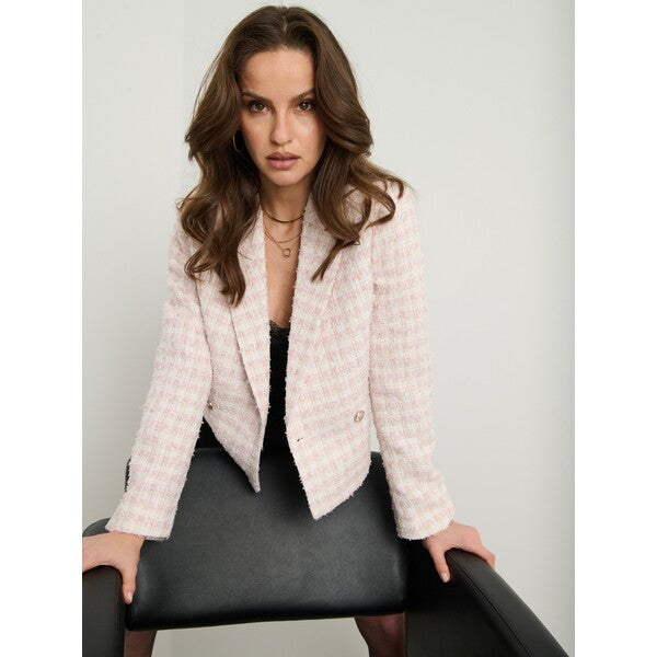 Sinsay Women's Light Pink Knitted Short Jacket|Sinsay In Lebanon