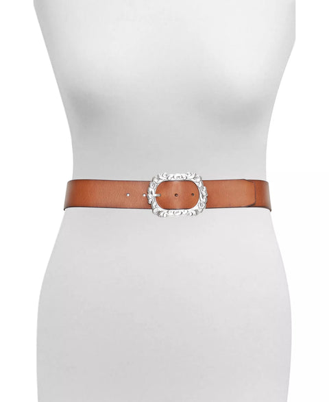 Frye Women's Brown Smooth Panel with Floral Buckle | Frye in Lebanon