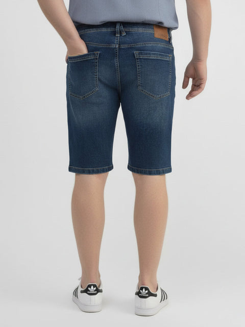 Lerros Men's Dark Blue Flexible Cotton Blend Denim Shorts | Lerros In Lebanon
