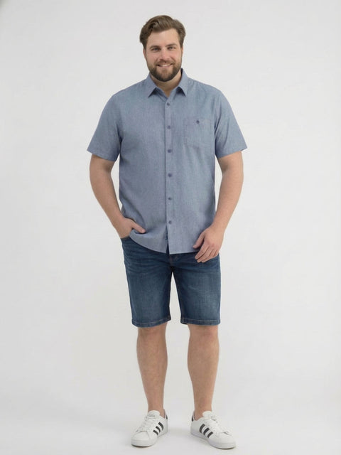 Lerros Men's Dark Blue Flexible Cotton Blend Denim Shorts | Lerros In Lebanon