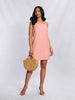 Sinsay Women's Pink Viscose And A Linen Blend Classic Mini Dress | Sinsay In Lebanon