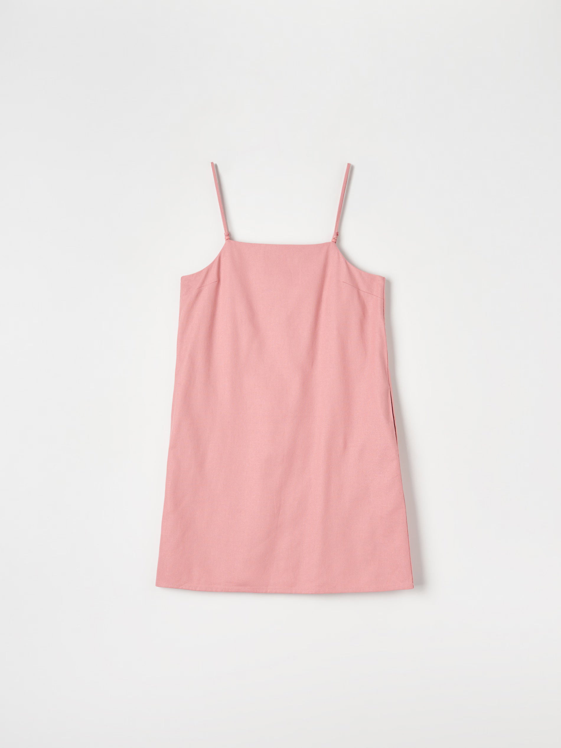 Sinsay Women's Pink Viscose And A Linen Blend Classic Mini Dress | Sinsay In Lebanon