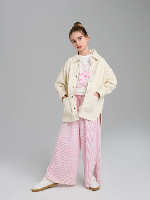 Sinsay Girl's Cream Denim Shirt|Sinsay In Lebanon