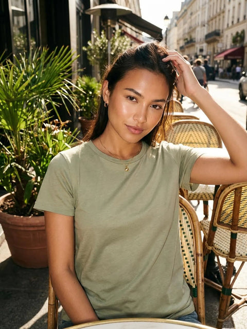 Sinsay Women's Warm Olive T-Shirt | Sinsay In Lebanon