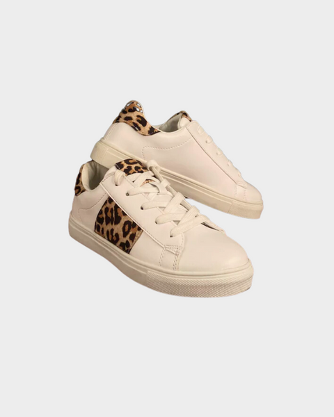Graceland Girl's White Leopard Print Sneaker Shoes 5312100 (SHR)