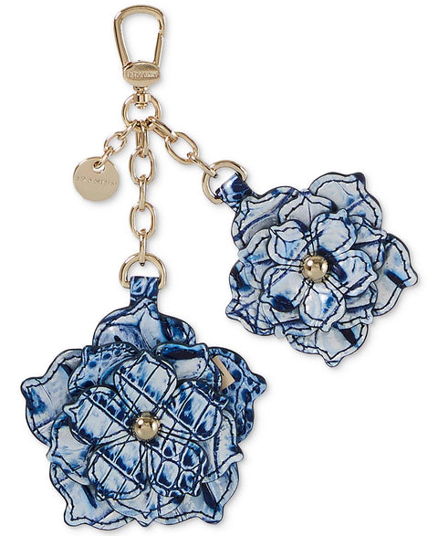 Brahmin Women's Coastal Blue Flower Duo Leather Charm | Brahmin In Lebanon