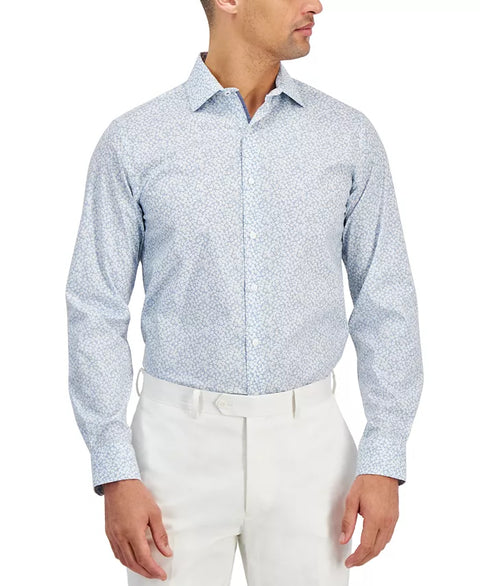 Bar III Men's Light Blue Slim-Fit Wave Floral Dress Shirt|Bar III In Lebanon