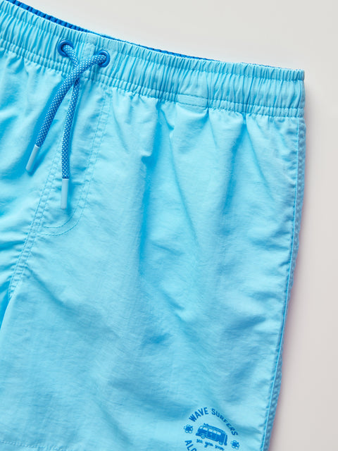 Reserved Boy's Aqua Printed Swim Trunks | Reserved In Lebanon