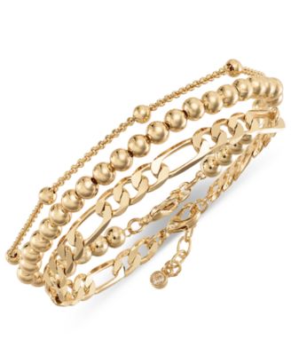 On 34th Woman's Gold 3-Pc. Set Polished Bracelet | On 34th In Lebanon