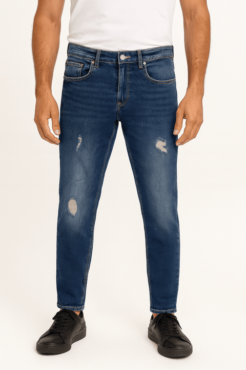 Rebel Men's Blue Barcelona Destroy Jeans | Rebel In Lebanon