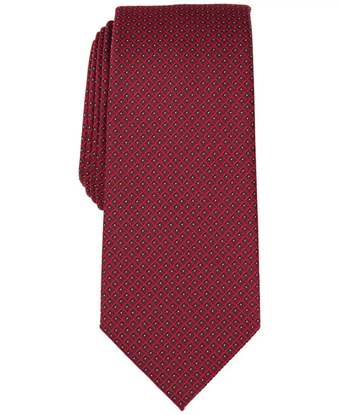 Alfani Men's Burgundy Emerson Slim Geo Neat Tie | Alfani In Lebanon