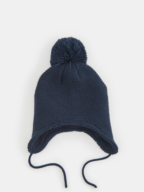 Sinsay Baby Boy's Navy Knitted Beanie With Pom Pom|Sinsay In Lebanon
