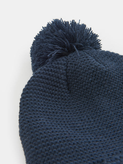 Sinsay Baby Boy's Navy Knitted Beanie With Pom Pom|Sinsay In Lebanon