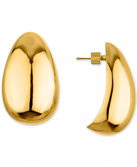 Oma The Label Women's Gold Abstract Tear-Shape Dome Drop Earrings | Oma The Label In Lebanon