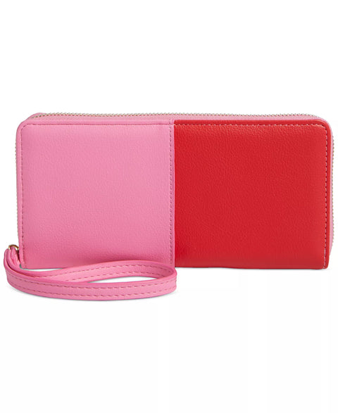 On 34th Women's Pink/Red Angii Color Blocked Zip-Around Wallet | On 34th In Lebanon