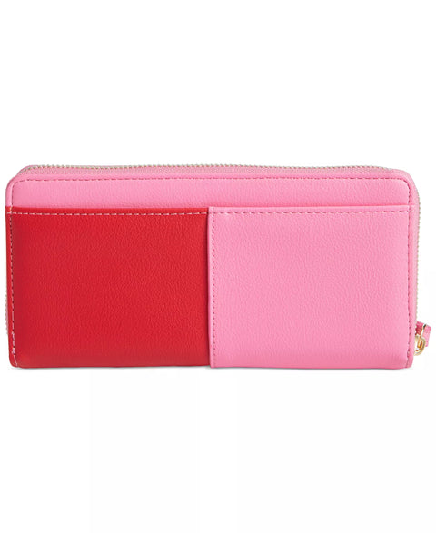 On 34th Women's Pink/Red Angii Color Blocked Zip-Around Wallet | On 34th In Lebanon