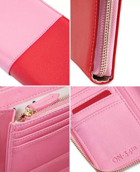 On 34th Women's Pink/Red Angii Color Blocked Zip-Around Wallet | On 34th In Lebanon