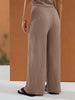 Sinsay Women's Beige Waffle Knit Wide-Leg Trousers | Sinsay in Lebanon
