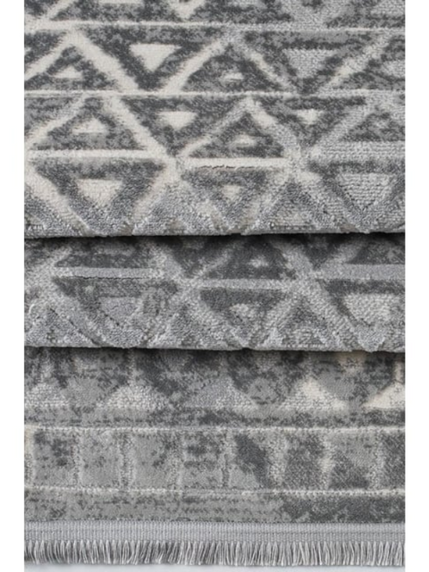 SD Home Gray Modern Woven Carpet