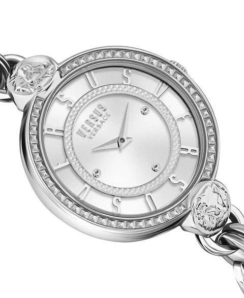 Versus Versace Women's Silver-Tone Les Docks Two Hand Stainless Steel Watch 36mm | Versus Versace In Lebanon