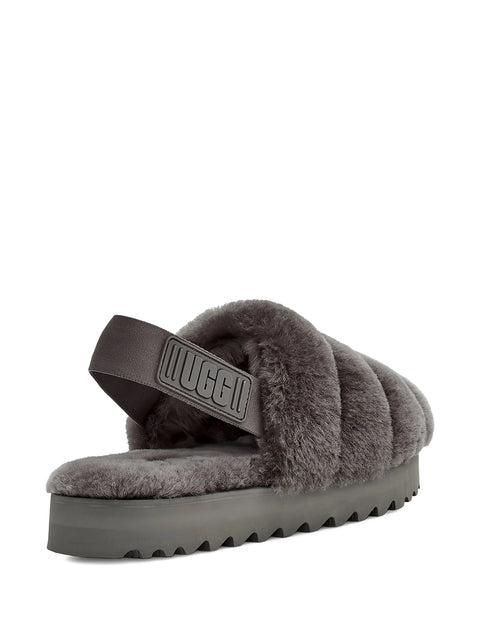 Ugg Women's Dark Grey Super Fluff Slippers | Ugg In Lebanon