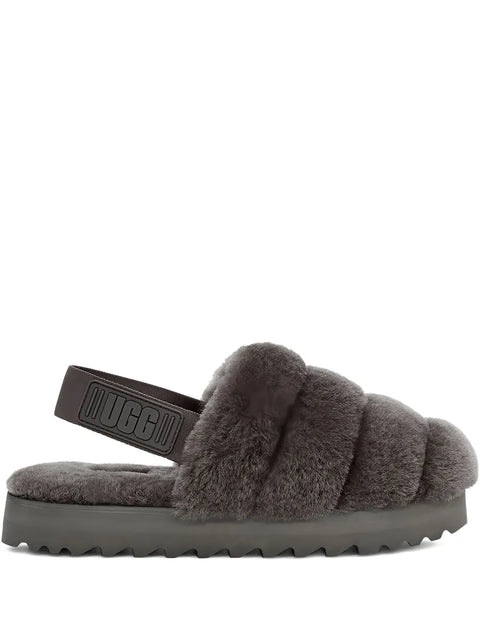 Ugg Women's Dark Grey Super Fluff Slippers | Ugg In Lebanon