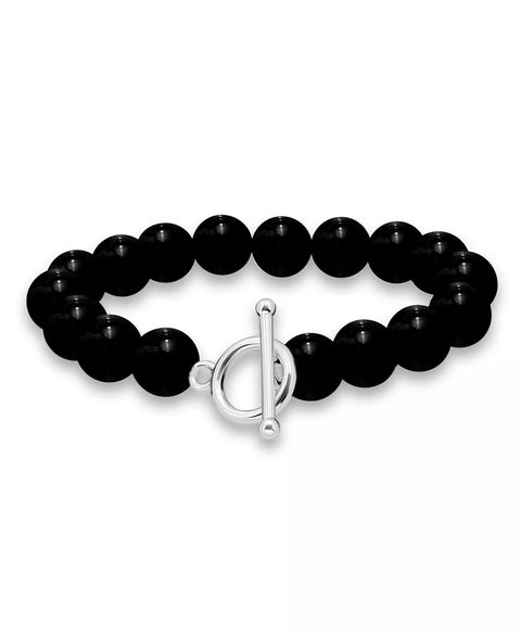 Mayc's Women's Black Plated Multi Genuine Stone Stretch Bracelet | Mayc's in Lebanon