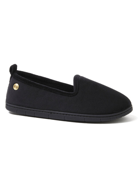 Dearfoams Women's Black Rachel Velour Closed Back Panduff | Dearfoams In Lebanon