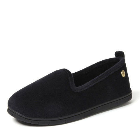 Dearfoams Women's Black Rachel Velour Closed Back Panduff | Dearfoams In Lebanon