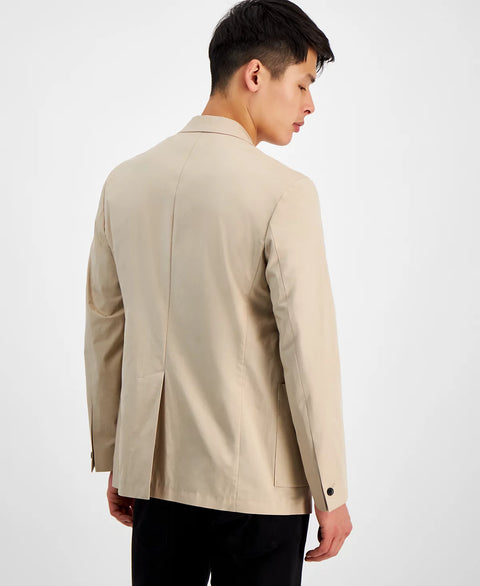 HUGO by Hugo Boss Men's Medium Beige Modern-Fit Superflex Stretch Solid Blazer | HUGO by Hugo Boss In Lebanon
