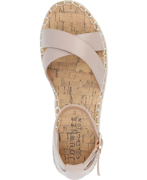 Journee Collection Women's Taupe Lyddia Espadrille Flat Sandals | Journee Collection In Lebanon