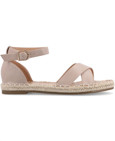 Journee Collection Women's Taupe Lyddia Espadrille Flat Sandals | Journee Collection In Lebanon