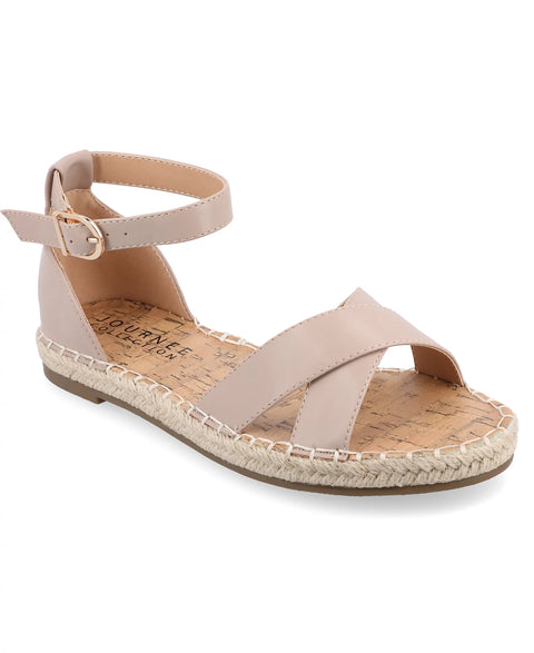 Journee Collection Women's Taupe Lyddia Espadrille Flat Sandals | Journee Collection In Lebanon