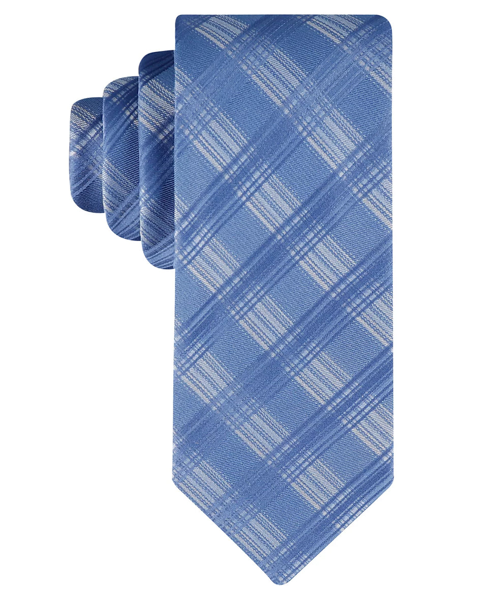 Calvin Klein Men's Blue Ben Plaid Tie | Calvin Klein In Lebanon