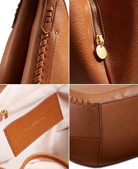 Style & Co Women's Brown Whip-Stitch Soft 4-Poster Tote Shoulder Bag | Style & Co In Lebanon