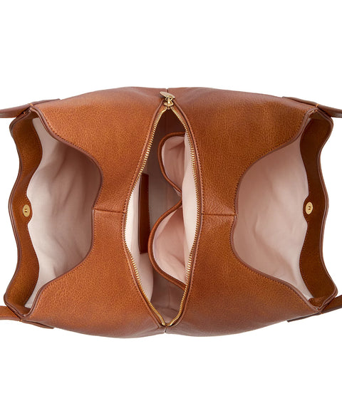 Style & Co Women's Brown Whip-Stitch Soft 4-Poster Tote Shoulder Bag | Style & Co In Lebanon