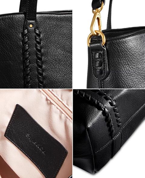 Style & Co Women's Black Leather Shoulder Bag | Style & Co In Lebanon