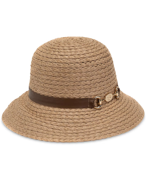 Giani Bernini Women's Tan Embellished Straw Cloche Hat | Giani Bernini in Lebanon