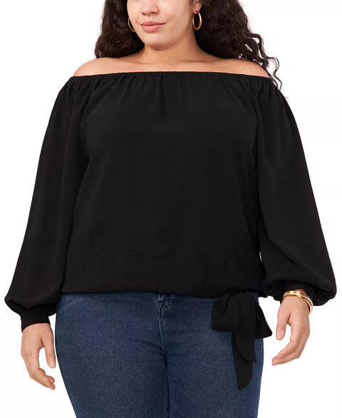 Vince Camuto Women's Black Off Shoulder Long Sleeve Blouse |Vince Camuto In Lebanon