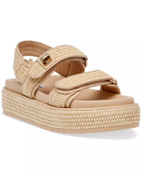 Steve Madden Women's Beige Bigmona Platform Footbed Sandals | Steve Madden In Lebanon