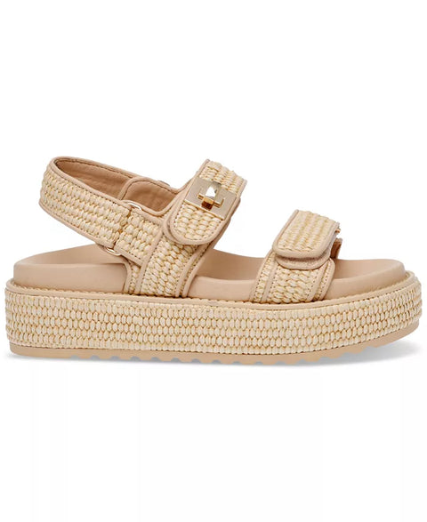 Steve Madden Women's Beige Bigmona Platform Footbed Sandals | Steve Madden In Lebanon