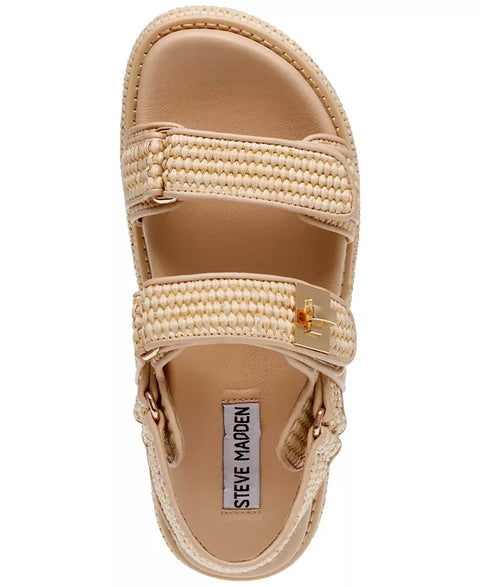 Steve Madden Women's Beige Bigmona Platform Footbed Sandals | Steve Madden In Lebanon