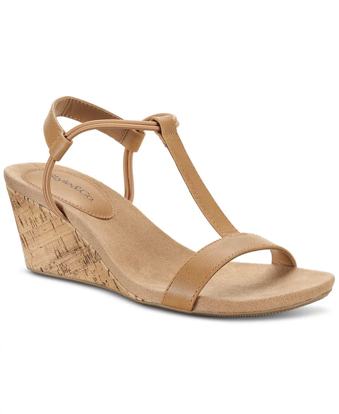 Style & Co Women's Medium Tan Mulan Wedge Open-Toe Sandals | Style & Co In Lebanon