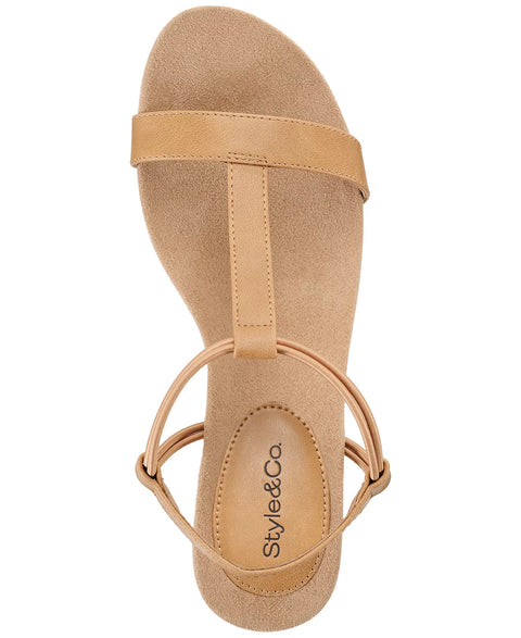 Style & Co Women's Medium Tan Mulan Wedge Open-Toe Sandals | Style & Co In Lebanon