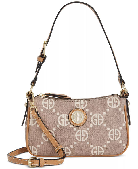Giani Bernini Women's Light Brown Monogram Signature Small Shoulder Bag | Giani Bernini In Lebanon