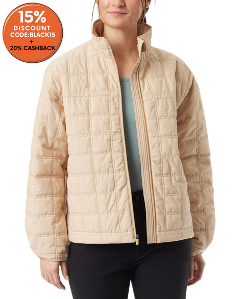 Bass Outdoor Women's Beige Oversized Spring Puffer Jacket |Bass Outdoor In Lebanon